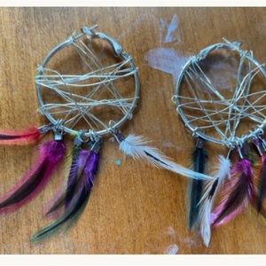 Handmade dream catcher earrings